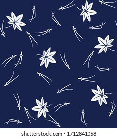 Japanisches Muster.Weißes Blumenmuster, schöne Form.asiatische Vektorillustration.Für den Druck auf Verpackungen, Textilien, Papier, Herstellung, Wallpaper, Scrapbooking.