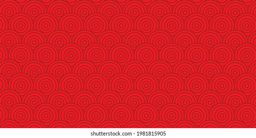 Japanese Pattren Circle With Red Color