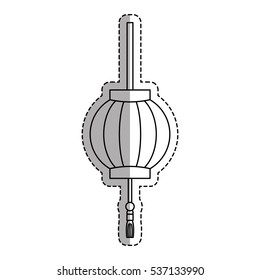 Japanese pendant light icon vector illustration graphic design
