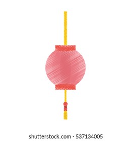 Japanese pendant light icon vector illustration graphic design