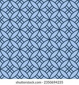 Japanese Petal Diamond Vector Seamless Pattern