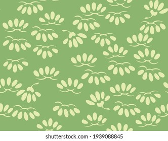 Japanese Petal Leaf Wave Vector Seamless Pattern