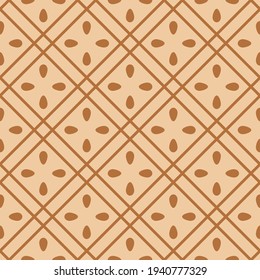 Japanese Petal Square Diamond Vector Seamless Pattern