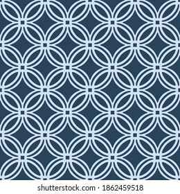 Japanese Petal Square Vector Seamless Pattern