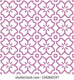 Japanese Pink Cherry Blossom Art Seamless Pattern