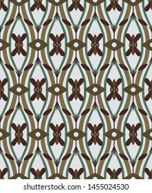 Japanese Plants Connection Seamless Pattern