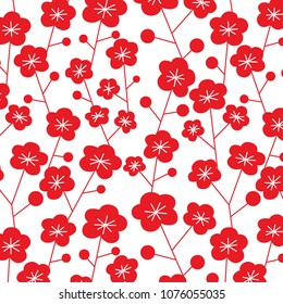 Japanese plum pattern