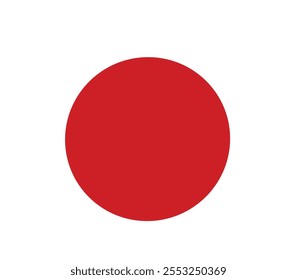 Una bandera polaca japonesa en forma de ilustración de concepto de diseño de corazón