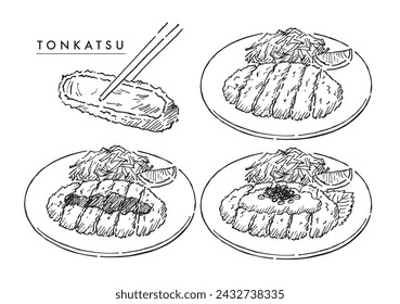 Japanische Schweineschnittstiftzeichnung