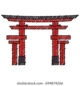 japanese portal isolated icon