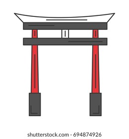 japanese portal isolated icon