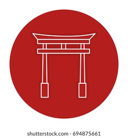 japanese portal isolated icon