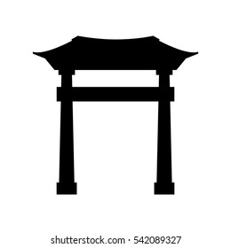 japanese portal isolated icon vector illustration design