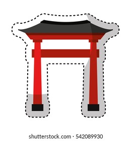 japanese portal isolated icon vector illustration design