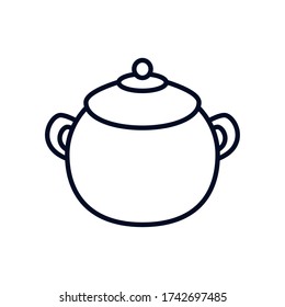 japanese pot utensil isolated icon vector illustration design