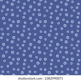 Japanese Pretty Flower Fall Vector Seamless Pattern