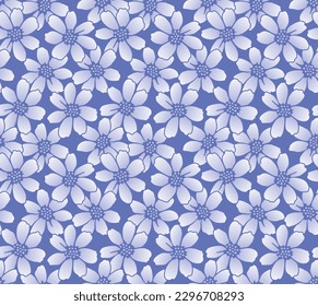 Patrón sin problemas del bonito vector de flores japonés