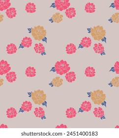 Patrón sin costura de Vector de flores bonitas japonesas