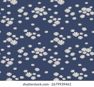 Japanese Pretty Flower Vector Seamless Pattern