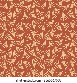 Japanese Pretty Grass Vector Seamless Pattern