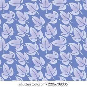 Japanese Pretty Leaf Vector Seamless Pattern