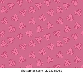 Japanese Pretty Leaf Vector Seamless Pattern