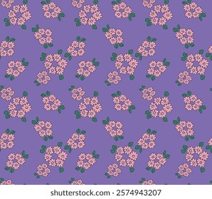 Japanese Pretty Wreath Vector Seamless Pattern