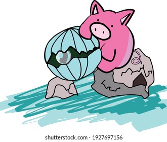 Japanese proverb “pearl on pig“.