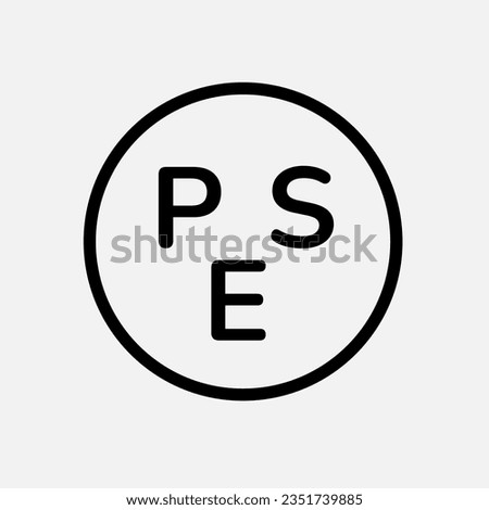 Japanese PSE mark. Certification services sign. Vector illustration
