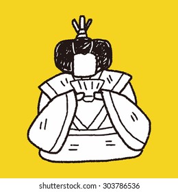 Japanese queen doodle