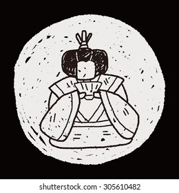 Japanese queen doodle