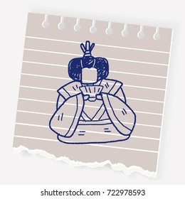 Japanese queen doodle
