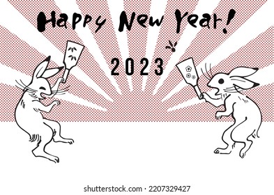 Japanese Rabbit New Year's Cards
