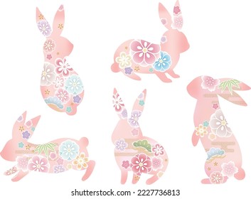 Japanese Rabbit New Year's Cards