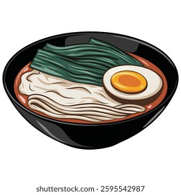 Japanese ramen bowl icon cartoon vector