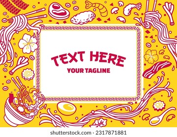 japanese ramen festival food background