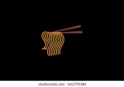 Japanese ramen logo vector illustration
