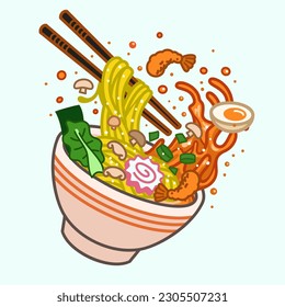 Japanese Ramen Noodle in a bowl