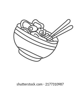 japanese ramen noodle hand draw vector illustration design template, suitable for restaurant food and beverages business need