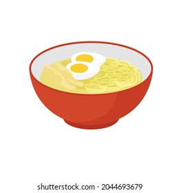 Japanese ramen noodle, illustration concept.