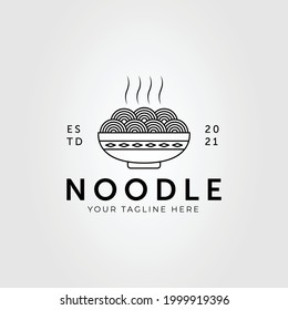 Japanese ramen and noodle restaurant logo vector illustration design