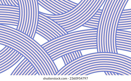 Japanese ramen noodle texture backgroun. Blue and white color vector backdrop