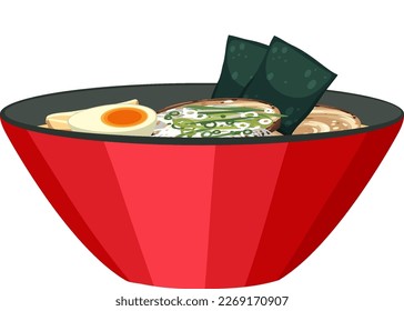Japanese Ramen Noodles Bowl illustration