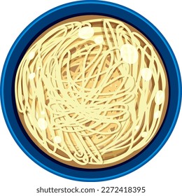 Japanese Ramen Noodles Bowl illustration