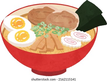 Japanese Ramen Noodles  Illustration, food