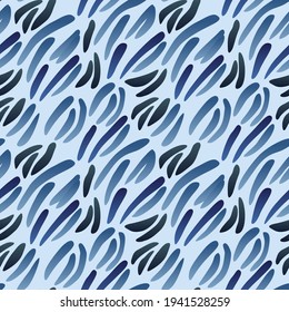 Japanese Random Brush Stroke Vector Seamless Pattern