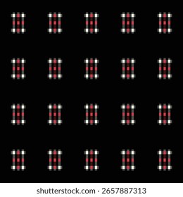 Japanese Rectangle Checkered Motif Vector Seamless Pattern
