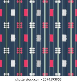 Japanese Rectangle Cross Line Vector Seamless Pattern