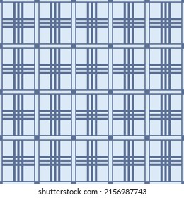 Japanese Rectangle Line Plaid Vector Seamless Pattern