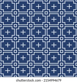 Japanese Rectangle Maze Vector Seamless Pattern